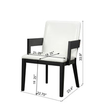 Load image into Gallery viewer, Modern Glossy Dining Chairs (Set of 2), Elegant Upholstery And Ergonomic Design - Black White

