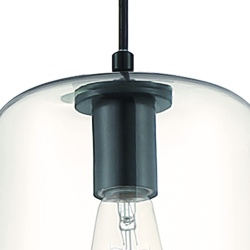 Candle Style Metal Dimmable Chandelier With Shades - Black