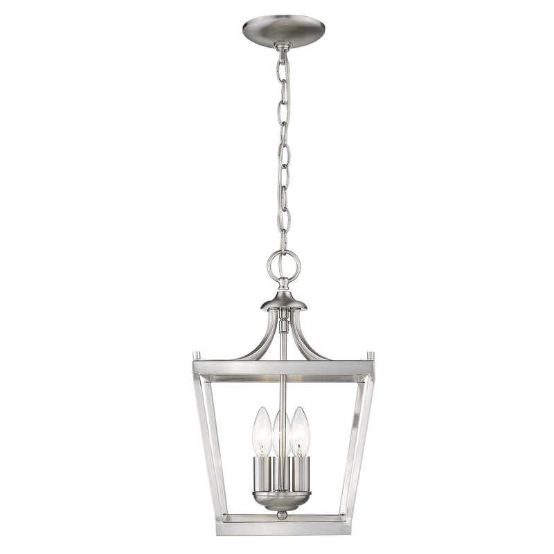 Metal Tapered Hanging Light - Vintage Silver