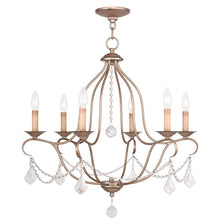 Load image into Gallery viewer, Six Light Metal Dimmable Chandelier With Shades - Silver

