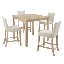 Load image into Gallery viewer, 5 Piece Counter Height Table Set With 4 Chairs
