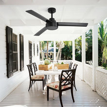 Load image into Gallery viewer, Ceiling Fan Without Light, 3 Blades Farmhouse Ceiling Fan With Remote Control 6-Speed Reversible Dc Motor For Living Room, Bedroom, Kitche
