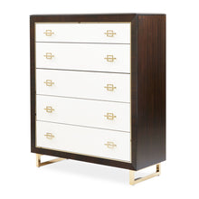 Load image into Gallery viewer, Belmont Place - 5-Drawer Chest - White / Dark Brown

