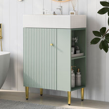 Load image into Gallery viewer, Bathroom Vanity, Combo Cabinet, Bathroom Storage Cabinet, Single Ceramic Sink
