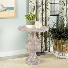 Load image into Gallery viewer, Pedestal Accent Table Elegant Round Top Table - Ivory
