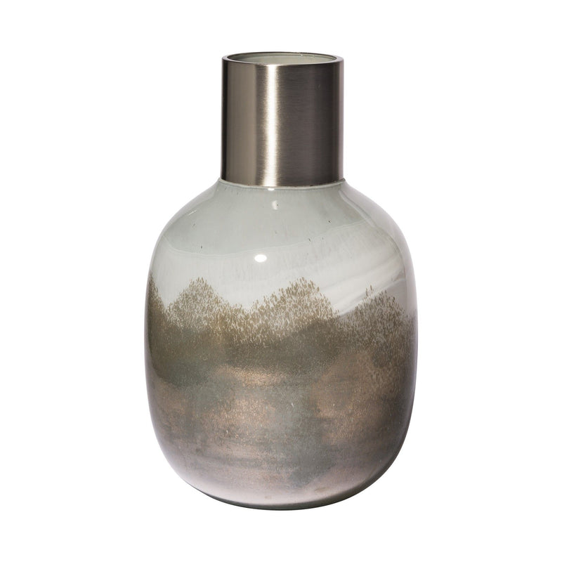 Ombre Cylinder Table Vase (397562) - Bronze / White