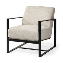 Load image into Gallery viewer, Fabric Arm Chair - Cream / Black
