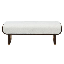 Load image into Gallery viewer, West Kensington - Accent Bench - Cream Puff / Medium Espresso
