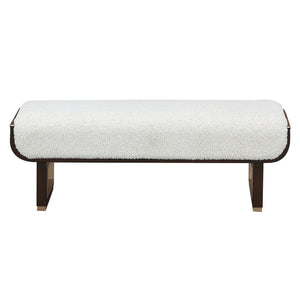West Kensington - Accent Bench - Cream Puff / Medium Espresso