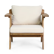 Load image into Gallery viewer, Outdoor Acacia Wood Club Chairs With Cushions (Set of 2) - Teak / Beige
