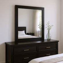 Load image into Gallery viewer, 35" Square Mounted Framed Dresser Mirror - Black
