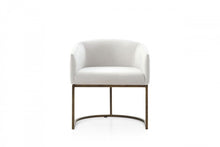 Load image into Gallery viewer, Modern Dining Chair - White / Brass
