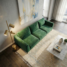 Load image into Gallery viewer, Harmony - Floor Lamp With Rotary Switch Triple Spots Block Base - Gold
