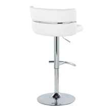 Load image into Gallery viewer, Cinch - Contemporary Adjustable Barstool With Swivel With Rounded T Footrest (Set of 2) - Chrome / White
