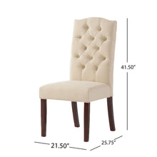 Load image into Gallery viewer, Harriet - Tufted Dining Chair Set Modern Farmhouse Style - Ivory Linen
