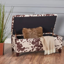 Load image into Gallery viewer, Storage Ottoman - Brown Multi
