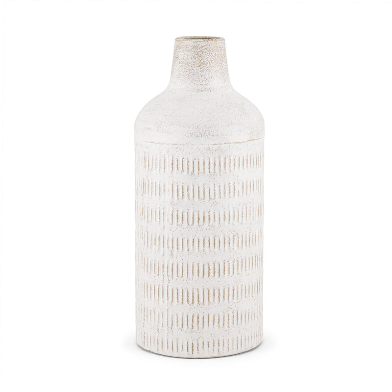 Geometric Cylinder Table Vase (608320) - Off White / Off White