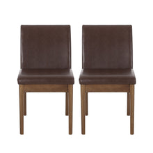 Load image into Gallery viewer, Modern Dining Chair With Upholstery - Dark Brown
