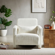 Load image into Gallery viewer, Sleek Right Angle Armrests, Ergonomic Lumbar Support, Square Wooden Block Legs, Inclined Seat For Comfort, Artistic Statement Piece For Living Room, Bedroom And Study
