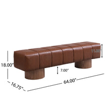 Load image into Gallery viewer, Upholstered Dining Bench For Dining Room, End Of Bed Entryway Bench Ottoman For Bedroom Living Room - Brown
