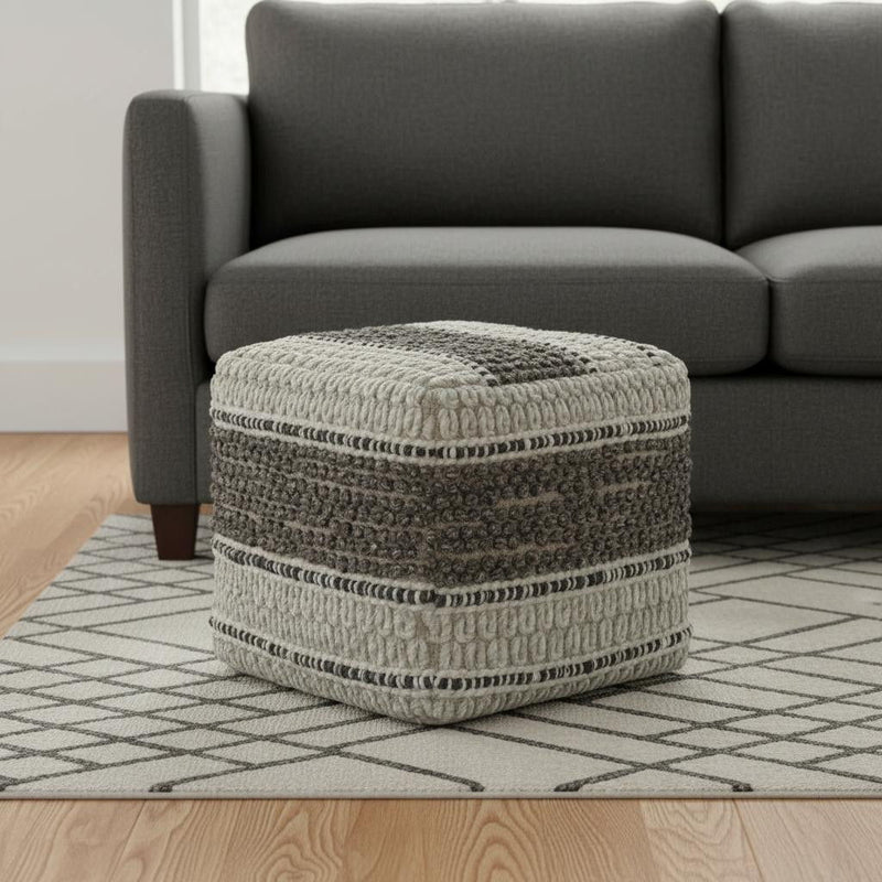Pouf Ottoman Wool - Brown
