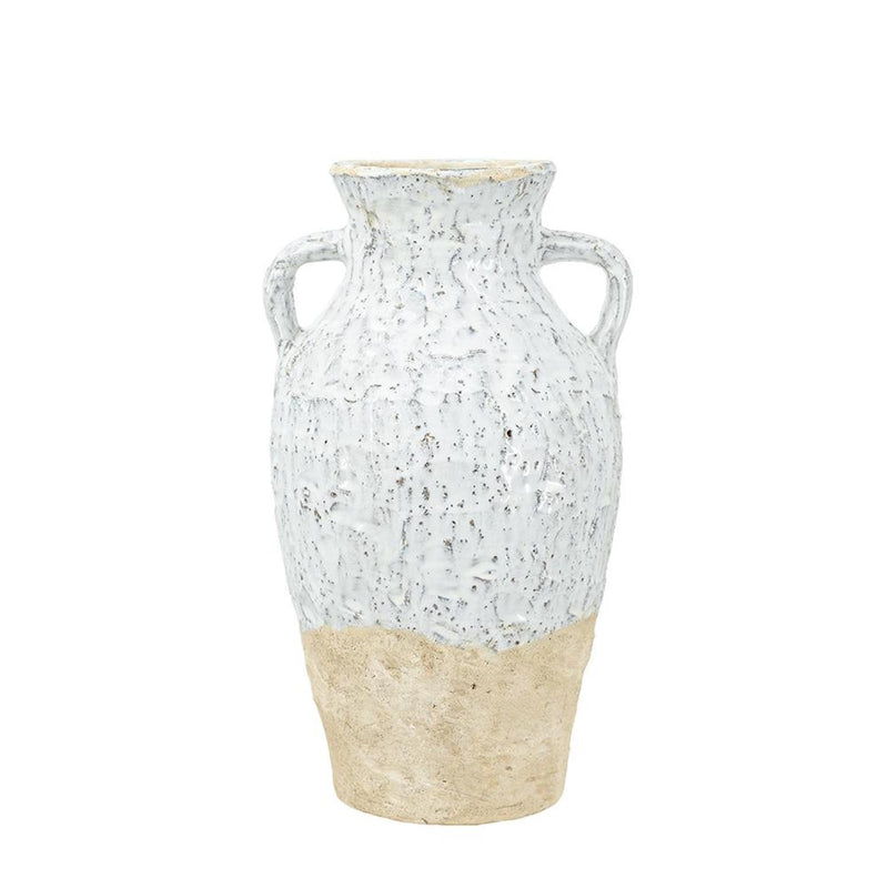 Block Amphora Table Vase - Beige / Ivory