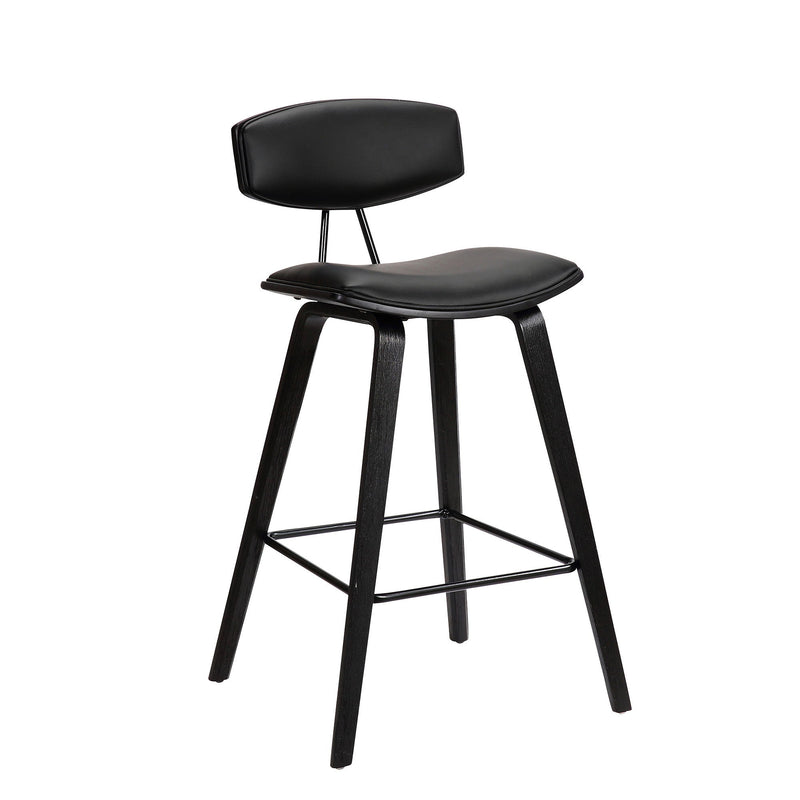 29" Iron Low Back Bar Height Bar Chair - Black
