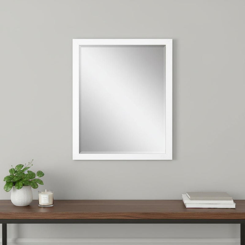 43" Framed Accent Mirror - White