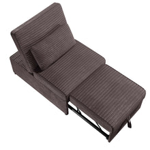 Load image into Gallery viewer, Sleeper Sofa Chair With Plush Cushion And Pull Out Bed Convertible Couch With Matching Pillow - Chocolate
