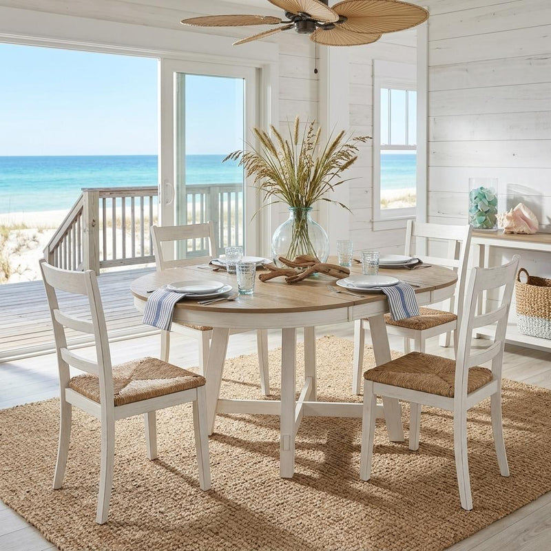 Removable Leaf Oval Extendable Dining Table - Oak
