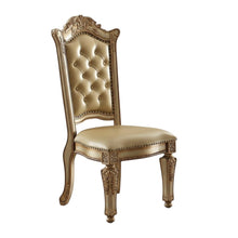 Load image into Gallery viewer, Tufted Upholstered Faux Leather And Wood Dining Side Chairs (Set of 2) - Bone / Brass
