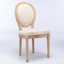 Load image into Gallery viewer, French Style Solid Wood Frame Antique Painting Fabric Back Dining Chair (Set of 2)
