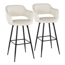Load image into Gallery viewer, Margarite - Contemporary Fixed Height BarStool With Square Footrest (Set of 2)

