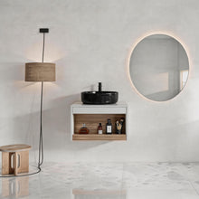 Load image into Gallery viewer, Floating Bathroom Vanity With Vessel Sink With Open Shelf Storage
