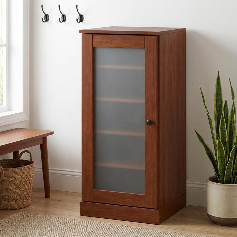 Ten Pair Solid Woodshoe Storage Cabinet (752260) - Coffee