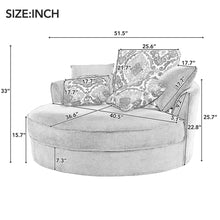 Load image into Gallery viewer, Swivel Accent Barrel Chair With 5 Movable Pillow 360 Degree Swivel Round Sofa Chair For Living Room, Bedroom, Hotel
