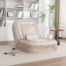 Load image into Gallery viewer, Upholstered Human Dog Bed And Pets, Bean Bag Floor Sofa With Massage Pillow, 5 Adjustable Positions &amp; 2 Soft Pillows
