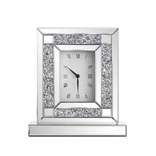 Load image into Gallery viewer, Mirrored Table Clock - Silver / White
