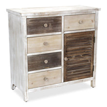 Load image into Gallery viewer, Solid Wood End Table With Five Drawers And Two Shelves - Brown
