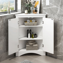 Load image into Gallery viewer, Triangle Bathroom Storage Cabinet With Adjustable Shelves, Freestanding Floor Cabinet For Home Kitchen
