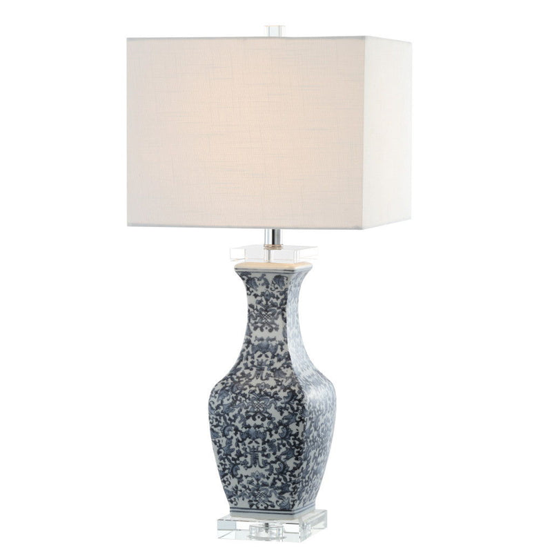 Novelty Table Lamp With Square Shade - Blue
