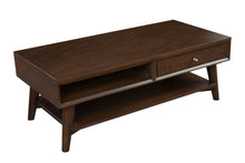 Load image into Gallery viewer, Solid And Manufactured Wood Coffee Table With Drawer - Brown
