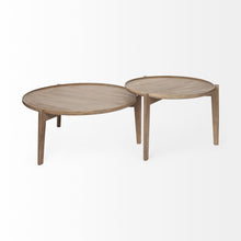 Load image into Gallery viewer, Solid Wood Round Nested Coffee Tables - Brown
