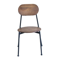 Load image into Gallery viewer, Metal Wood King Louis Back Dining Side Chairs (Set of 2) - Brown
