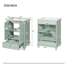 Load image into Gallery viewer, Modern Bathroom Vanity With Sink, Cabinet With Drawer And Dividers, Rectangular Storage Unit
