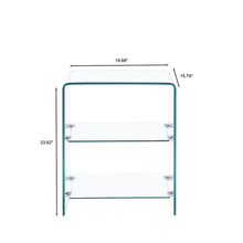Load image into Gallery viewer, Tempered Clear Bent Glass Side Table Sofa Table, Multi Purpose Use, Premium Tempered Glass - Transparent

