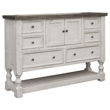 Load image into Gallery viewer, Solid Wood Six Drawer Triple Dresser - Gray / Ivory
