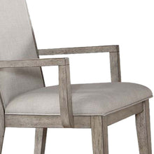 Load image into Gallery viewer, Fabric And Solid Wood Dining Arm Chairs (Set of 2) - Gray

