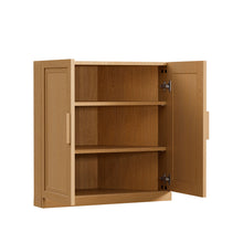 Load image into Gallery viewer, 31" Wood Corner Corner Accent Cabinet For Dining Room With Two Doors - Brown
