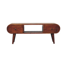 Load image into Gallery viewer, Solid Wood Enclosed Open Storage TV Stand (727855) - Brown
